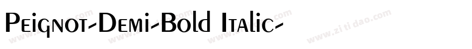 Peignot-Demi-Bold Italic字体转换